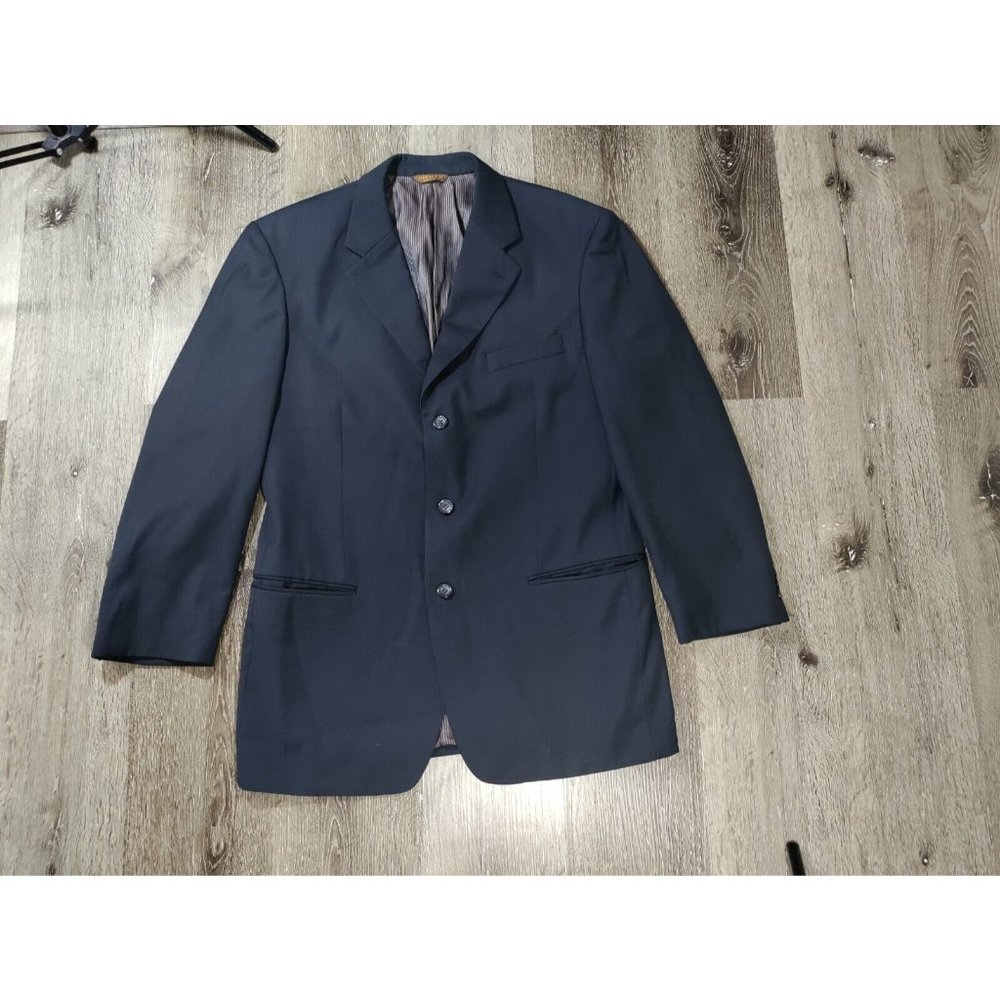 Caravelli Mens Blazer Sport Coat Size 42R Super 150's Three Button Single Breast